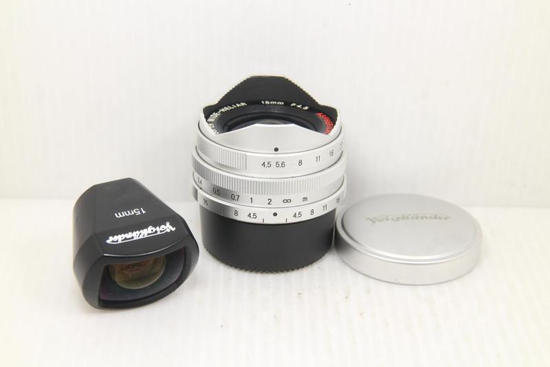【中古】COSINA WIDE-HELIAR 15mm F4.5 Aspherical シルバー 専用ビューファインダー付 130111当店保証30日間 人気モデル 高画質 売れ筋