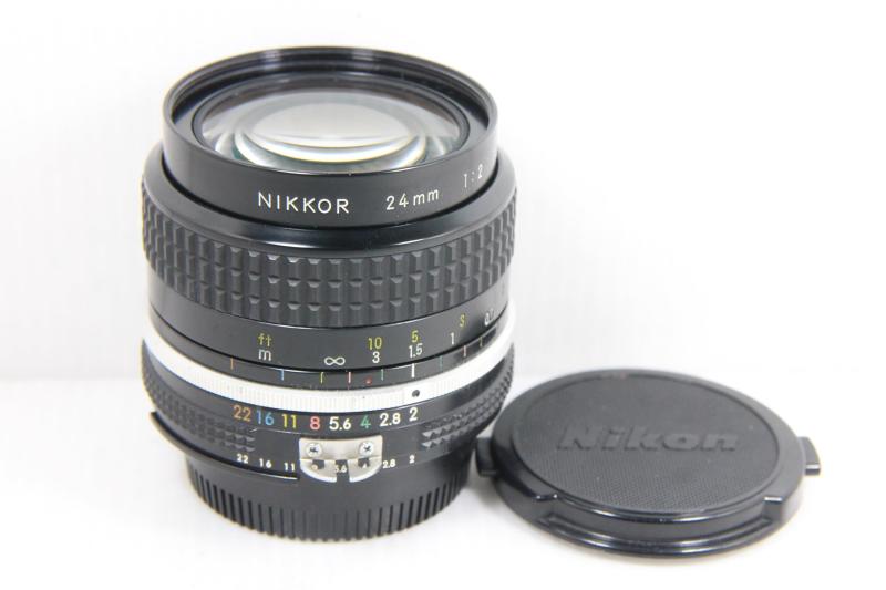 【中古】Nikon MF水晶体 Ai 24粍 F2