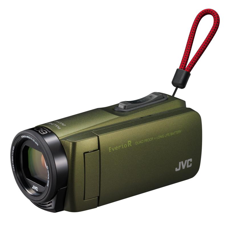 【中古】JVCKENWOOD JVC テレビカメラ Everio R 雨合羽 防塵 32GB カーキ GZ-R470-G