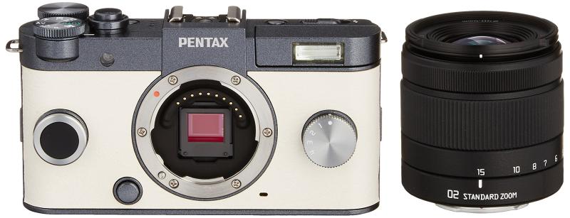 【中古】RICOH ミラーレス一眼 Q-S1 ズームレンズキット [標準ズーム 02 STANDARD ZOOM] ガンメタル/クリーム 009 06304｜京都LaVIE店