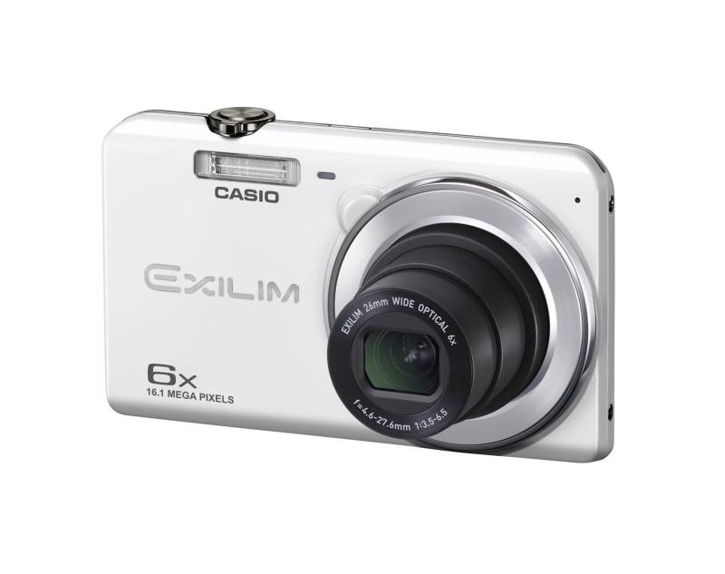 【中古】CASIO デジタル写真機 EXILIM EX-ZS28WE 広角26粍 光学6倍望遠レンズ 割り増し金オート 1610万絵素 白いこと