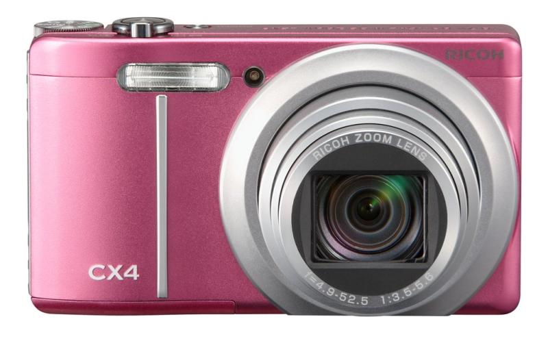 【中古】RICOH デジタル写真機 CX4 パープルピンク CX4PP 1000万絵素後ろ側照らしだすCMOS 光学10.7倍望遠レンズ 広角28粍 3.0型液晶 高速道路連写