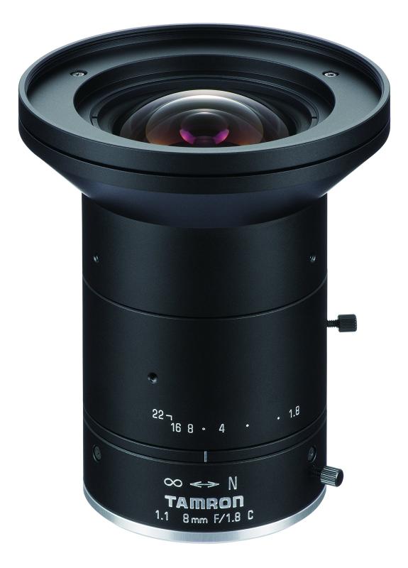 【中古】Tamron M111FM08 1.1インチ 8mm F1.8 手動アイリス Cマウントレンズ 12メガピクセル 定格当店保証30日間 人気モデル 高画質 売れ筋