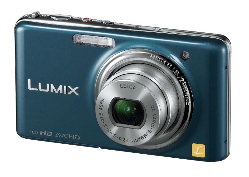 【中古】パナソニック デジタル写真機 LUMIX FX77 スエードクロス青碧 DMC-FX77-A