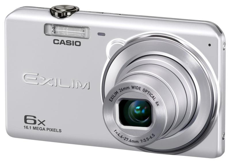【中古】CASIO デジタル写真機 EXILIM EX-ZS29SR 広角26粍 光学6倍望遠レンズ 割り増し金オート 1610万絵素 しろがね色
