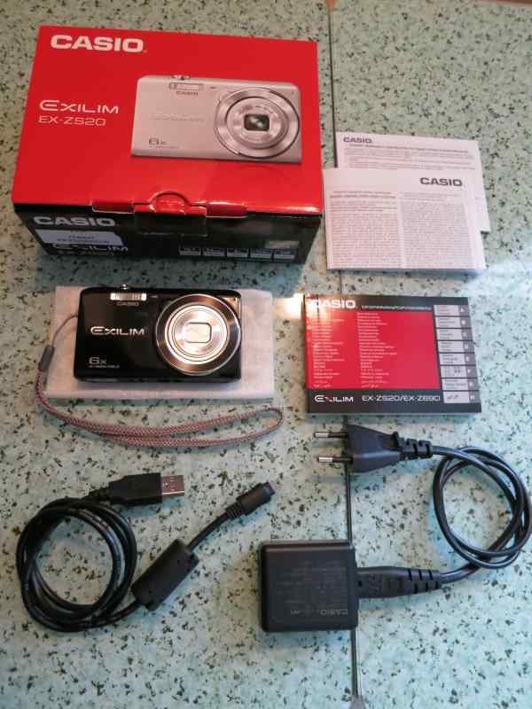 【中古】CASIO デジタル写真機 EXILIM 1610万絵素 6倍 黒いこと EX-ZS20BK