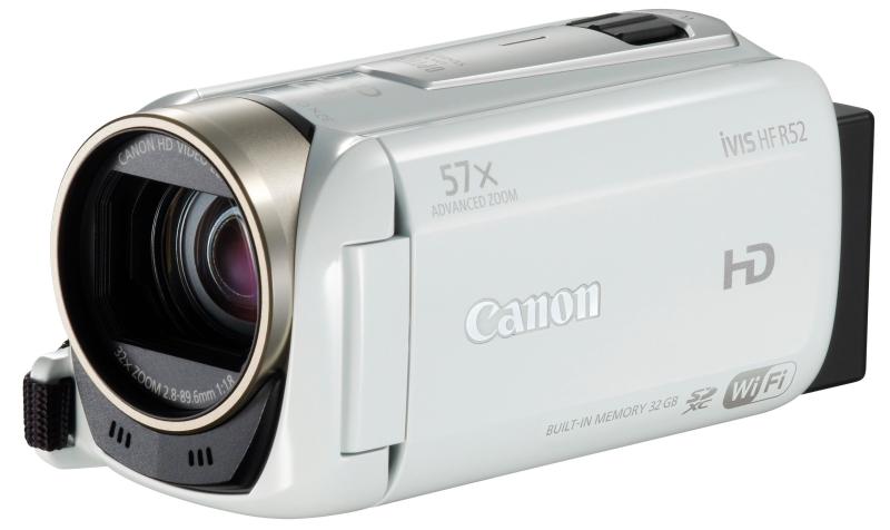 【中古】Canon デジタルテレビカメラ iVIS HF R52 白いこと 光学32倍望遠レンズ IVISHFR52WH