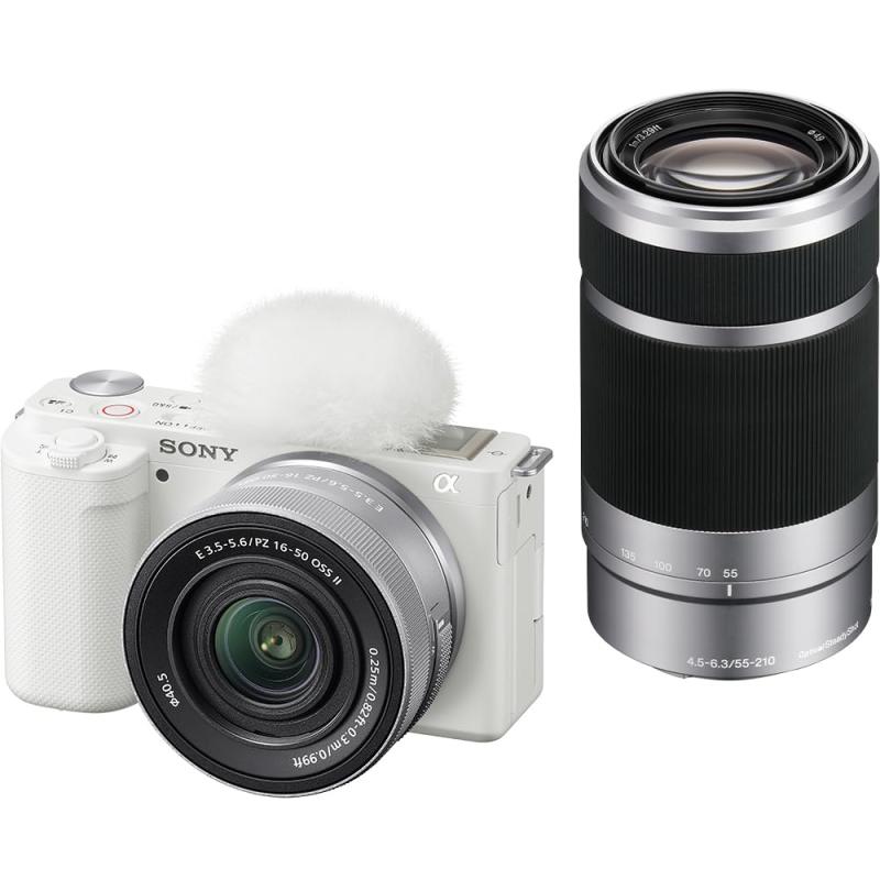 【中古】SONY(ソニー) ミラーレス一眼カメラ ZV-E10 ダブルズームレンズキット(同梱レンズ:SELP16502+SEL55210) ホワイト ZV-E10X WQ レンズ交換式 APS-C E10X White｜京都LaVIE店 108,625円