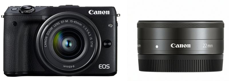 【中古】Canon ミラーレス一眼カメラ EOS M3 ダブルレンズキット(ブラック) EF-M15-45mm F3.5-6.3 IS STM EF-M22mm F2 STM 付属 EOSM3BK-WLK2 ミラーレス 一眼レフ デジタルカメラ 交換レンズ 中古｜京都LaVIE店 74,635円