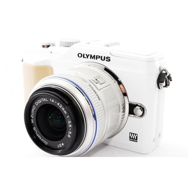 【中古】オリンパス OLYMPUS E-PL2 ホワイト レンズキット 美品当店保証30日間 人気モデル 高画質 売れ筋