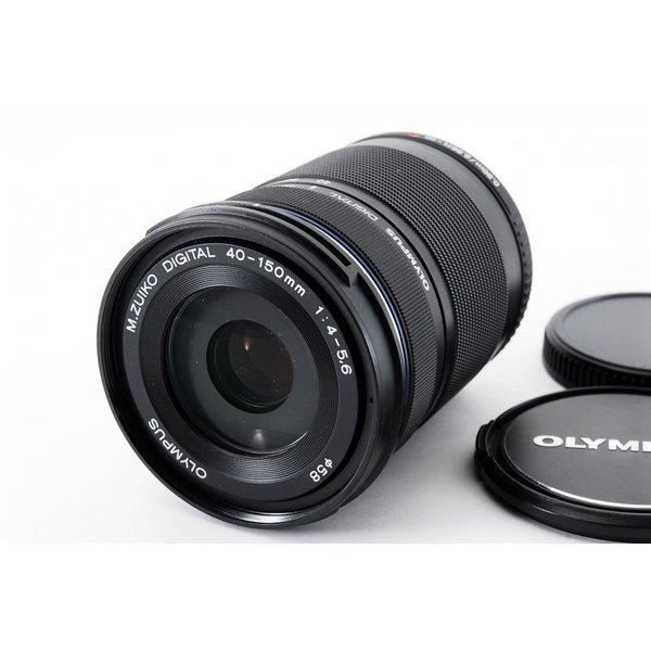 【中古】オリンパス OLYMPUS M.ZUIKO DIGITAL ED 40-150mm f/4-5.6 R MSC ブラック 美品 望遠ズームレンズ当店保証30日間 人気モデル 高画質 売れ筋
