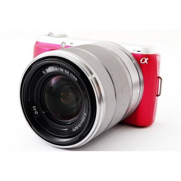 【中古】ソニー SONY Nex-C3 ピンク レンズキット 美品 チルト可動式液晶モニター当店保証30日間 人気モデル 高画質 売れ筋