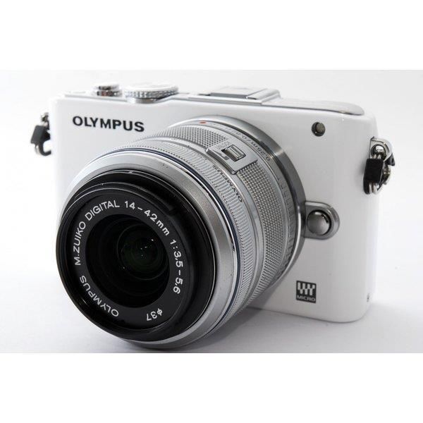 【中古】オリンパス OLYMPUS E-PL3 ホワイト レンズセット 美品 付当店保証30日間 人気モデル 高画質 売れ筋｜京都LaVIE店