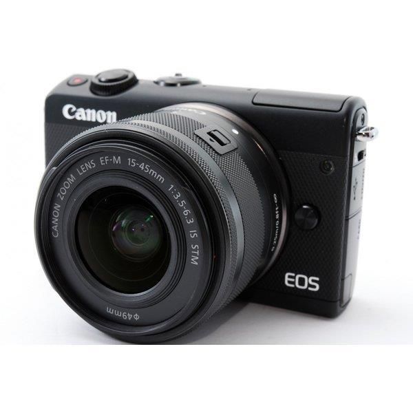 【中古】キヤノン Canon EOS M100 水晶体一揃いの道具 黒いこと 美品 付当店引き受ける30昼日なか 一般受け青写真 高画質 売れ筋