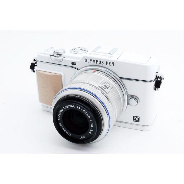 【中古】オリンパス OLYMPUS E-P5 ホワイト レンズセット 美品当店保証30日間 人気モデル 高画質 売れ筋