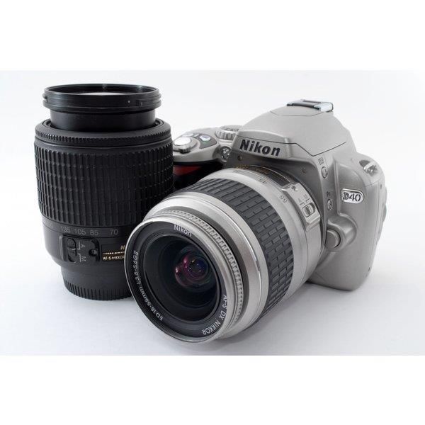 Nikon - 期間限定タイムSALE‼️『NikonD40』レンズセット【SDカードおまけ付き 楽天市場】【中古】ニコン Nikon D40 ダブルズームセット