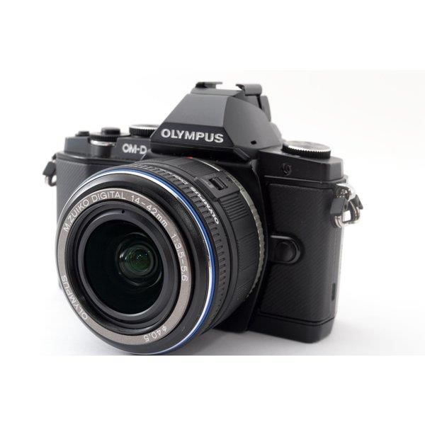 【中古】オリンパス OLYMPUS OM-D E-M5 レンズセット ブラック 美品 小型・軽量・ハイスピード・堅牢 ストラップ付き当店保証30日間 人気モデル 高画質 売れ筋