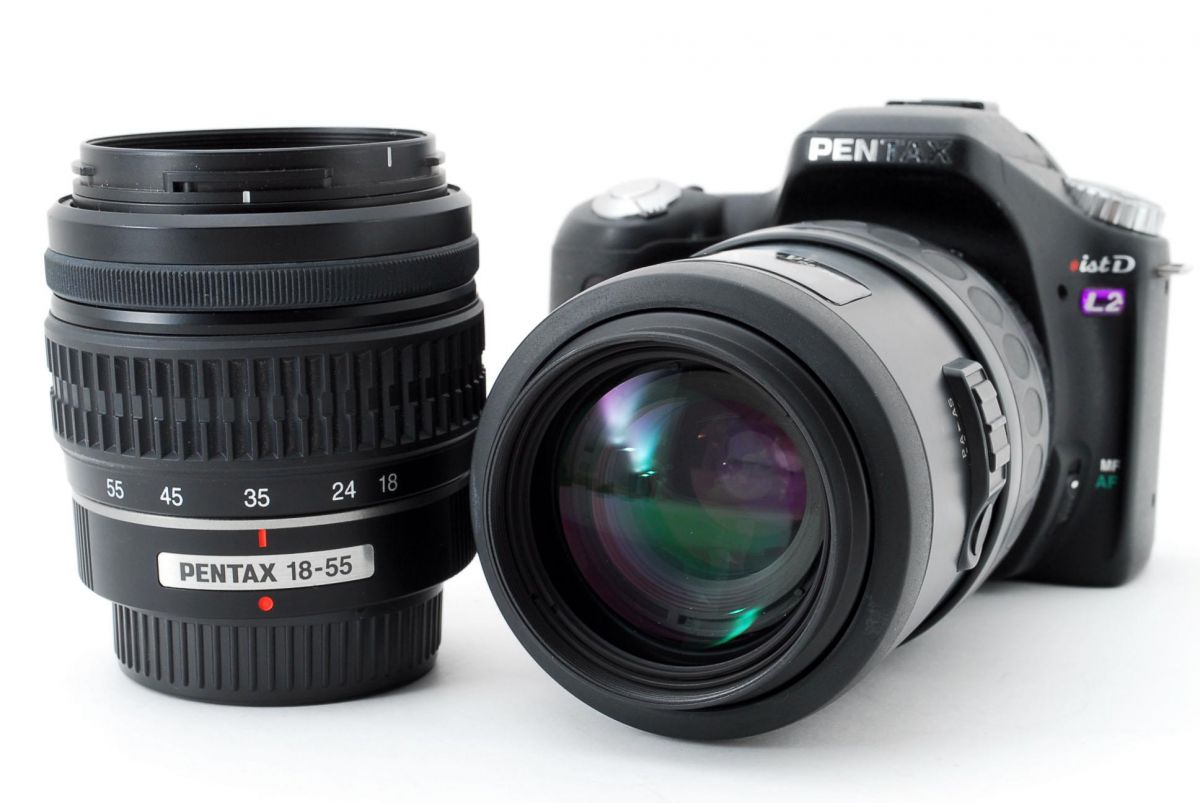 【中古】ペンタックス Pentax ist DL2 ブラック ダブルズームセット 美品 レンズフィルター ストラップ付き当店保証30日間 人気モデル 高画質 売れ筋