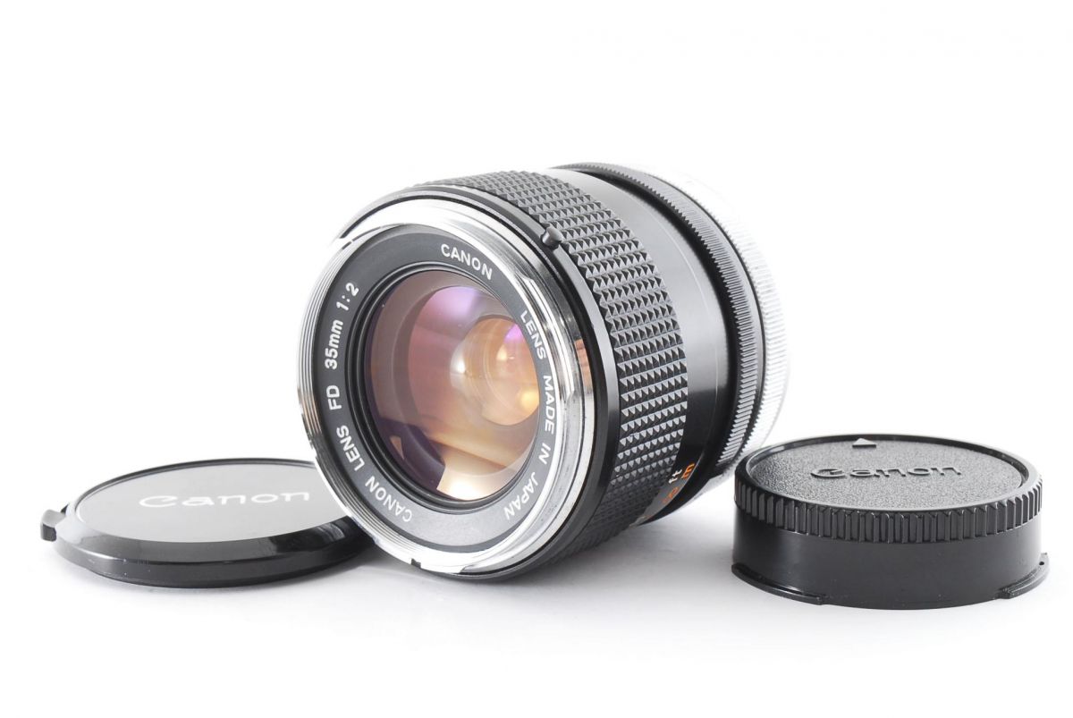 【中古】キヤノン Canon FD 35mm F2 旧タイプ 訳アリ 美品 FDマウント 前後キャップ付き当店保証30日間 人気モデル 高画質 売れ筋|京都LaVIE店