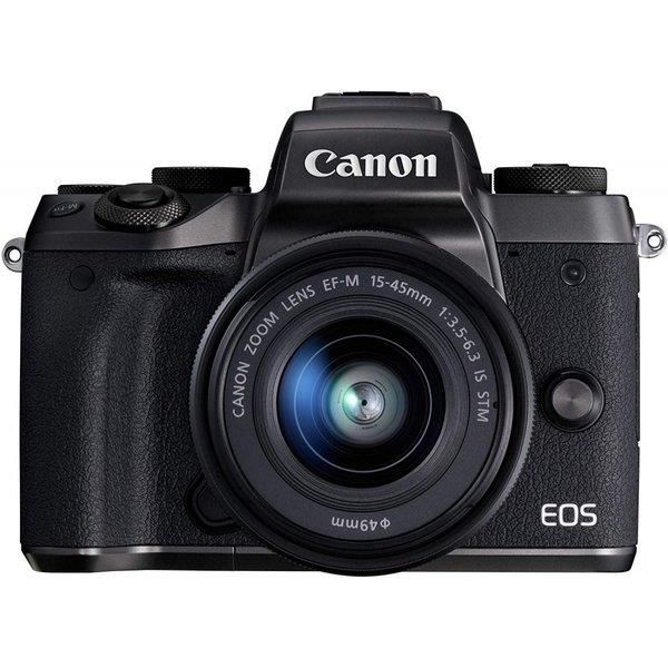 【中古】キヤノン Canon EOS M5 水晶体一揃いの道具  EOSM5-1545ISSTMLK当店引き受ける30昼日なか 一般受け青写真 高画質 売れ筋