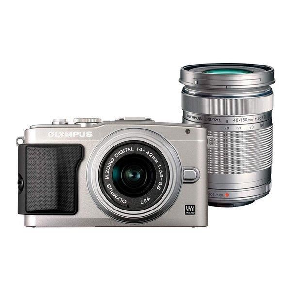 【中古】オリンパス OLYMPUS E-PL5 ダブルズームキット シルバー当店保証30日間 人気モデル 高画質 売れ筋