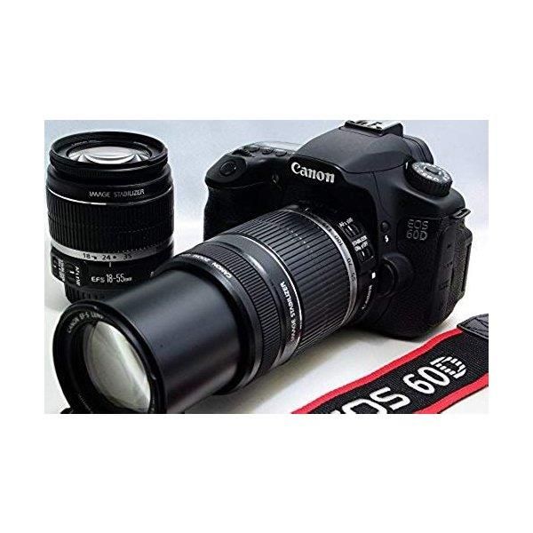 【中古】キヤノン Canon EOS 60D ダブルズームキット EF-S18-55ｍｍ/EF-S55-250ｍｍ付属当店保証30日間 人気モデル 高画質 売れ筋｜京都LaVIE店