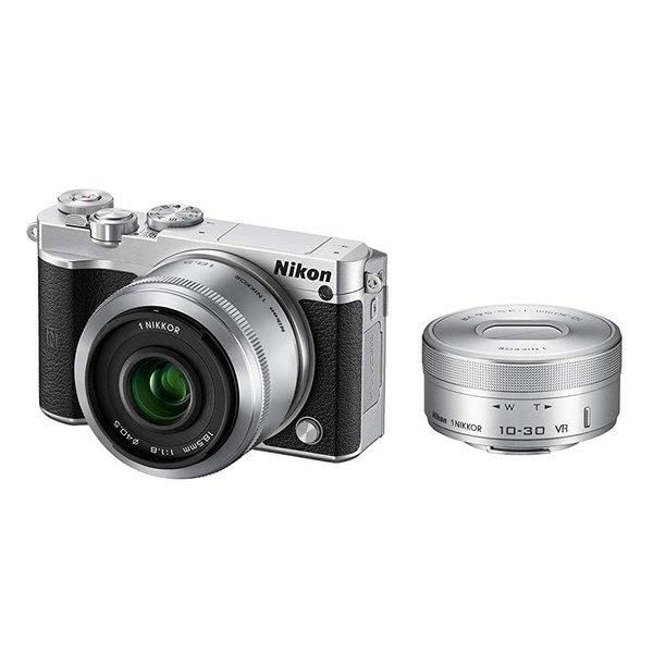 【中古】ニコン Nikon  J5 ダブルレンズキット しろがね色 J5WLKSL   micro当店引き受ける30昼日なか 一般受け青写真 高画質 売れ筋
