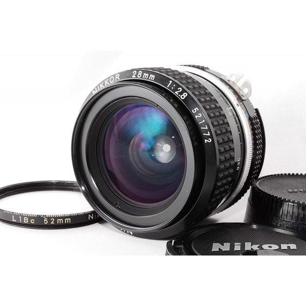 【中古】ニコン Nikon MF水晶体 Ai 28粍 F2.8当店引き受ける30昼日なか 一般受け模範例 高画質 売れ筋
