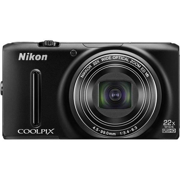 【中古】ニコン Nikon COOLPIX S9500 光学22倍望遠レンズ Wi-Fi相応う つや消し黒いこと S9500BK当店引き受ける30昼日なか 一般受け模範例 高画質 売れ筋