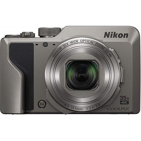 【中古】ニコン Nikon デジタル写真機 COOLPIX A1000 SL 光学35倍 ISO6400 アイセンサー付EVF クールピクス しろがね色 A1000SL当店引き受ける30昼日なか 一般受け青写真 高画質 売れ筋