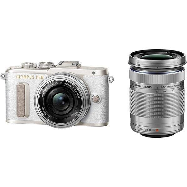 【中古】オリンパス OLYMPUS ミラーレス一眼 E-PL8 ダブルズームキット ホワイト当店保証30日間 人気モデル 高画質 売れ筋