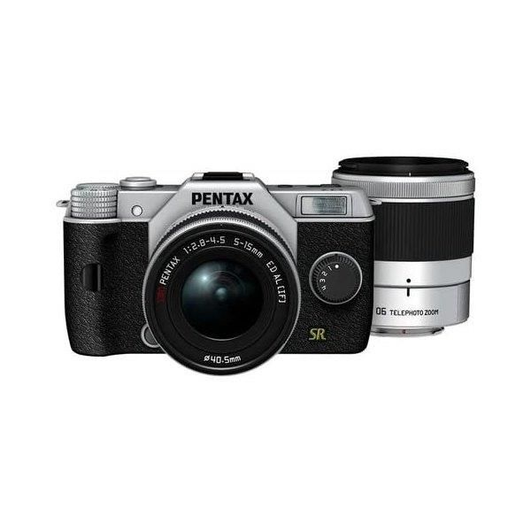 【中古】ペンタックス PENTAX ミラーレス一眼 Q7 ダブルズームキット シルバー当店保証30日間 人気モデル 高画質 売れ筋