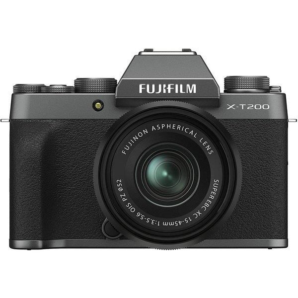 【中古】フジ写真フィルム FUJIFILM X-T200水晶体一揃いの道具 うす暗いしろがね色 X-T200LK-DS当店引き受ける30昼日なか 一般受け模範例 高画質 売れ筋