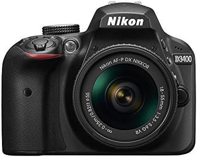 【中古】ニコン D3400 デジタル一眼レフカメラ AF-P DX NIKKOR 18-55mm f/3.5-5.6G VRレンズ付き ブラック (認定リファービッシュ品)当店保証30日間 人気モデル 高画質 売れ筋