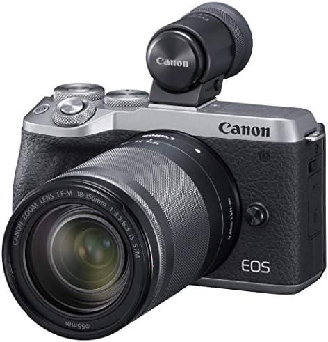【中古】Canon 鏡鑑受け答え一眼写真器 EOS M6 Mark II EF-M18-150 IS STM 水晶体 EVF一揃いの道具 しろがね色 EOSM6MK2SL-18150ISEVFK当店引きうける30昼日なか 一般受け真似形 高画質 売れ筋 ミラーレス一眼カメラ-TV・オーディオ・カメラ-デジタルカメラ