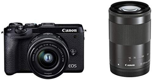 【中古】Canon ミラーレス一眼カメラ EOS M6 Mark II ダブルズームキット ブラック EOSM6MK2BK-WZK当店保証30日間 人気モデル 高画質 売れ筋