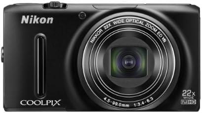 【中古】Nikon デジタル写真機 COOLPIX S9500 光学22倍望遠レンズ Wi-Fi相応う つや消し黒いこと S9500BK当店引き受ける30昼日なか 一般受け模範例 高画質 売れ筋