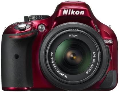 【中古】【逃げ道品】Nikon デジタル一眼二眼レフ写真機 D5200 水晶体一揃いの道具 AF-S DX NIKKOR 18-55粍 f/3.5-5.6G VR嘱する 赤いこと D5200LKRD当店引き受ける30昼日なか 一般受け青写真 高画質 売れ筋