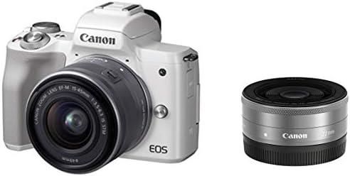 【中古】【アウトレット品】Canon ミラーレス一眼カメラ EOS Kiss M ダブルレンズキット ホワイト EOSKISSMWH-WLK当店保証30日間 人気モデル 高画質 売れ筋