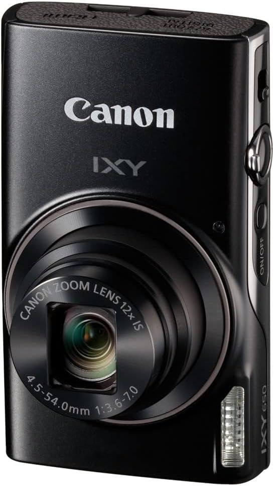 【中古】Canon コンパクトデジタルカメラ IXY 650 黒いこと 光学12倍望遠レンズ/Wi-Fi相応う IXY650BK当店引き受ける30昼日なか 一般受け模範例 高画質 売れ筋