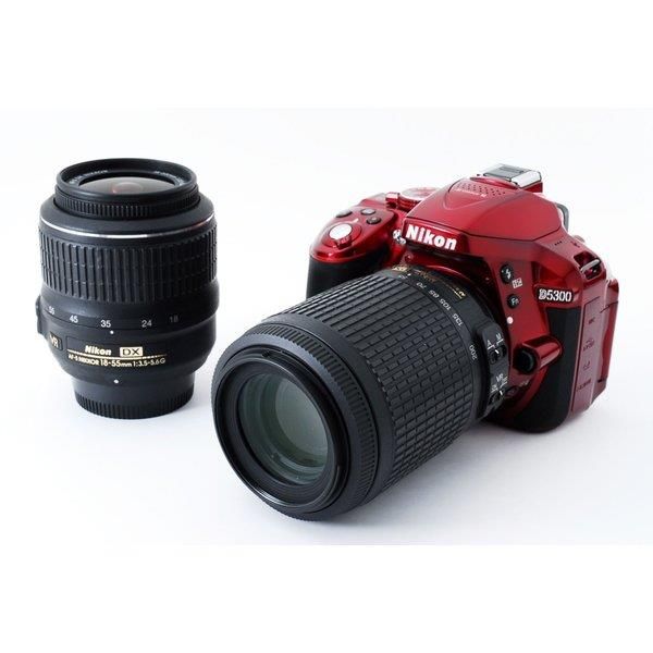 【中古】ニコン Nikon D5300 ダブル望遠レンズ仕掛ける 赤いこと 美品 同盟罷工さあ美付き添い人当店引き受ける30昼日なか 一般受け青写真 高画質 売れ筋