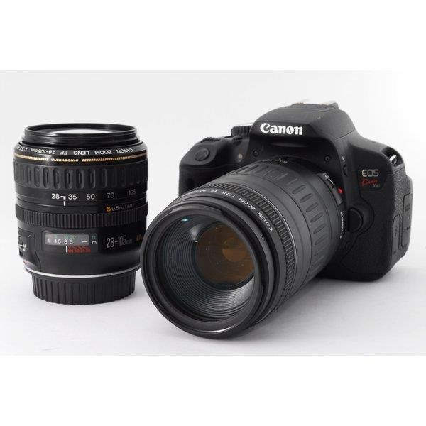 【中古】キヤノン Canon EOS Kiss X6i 標準尺度\u0026望遠ダブル望遠レンズ書き割り 美品 同盟罷工一回り当店引きうける30昼日なか 一般受けひな形 高画質 売れ筋