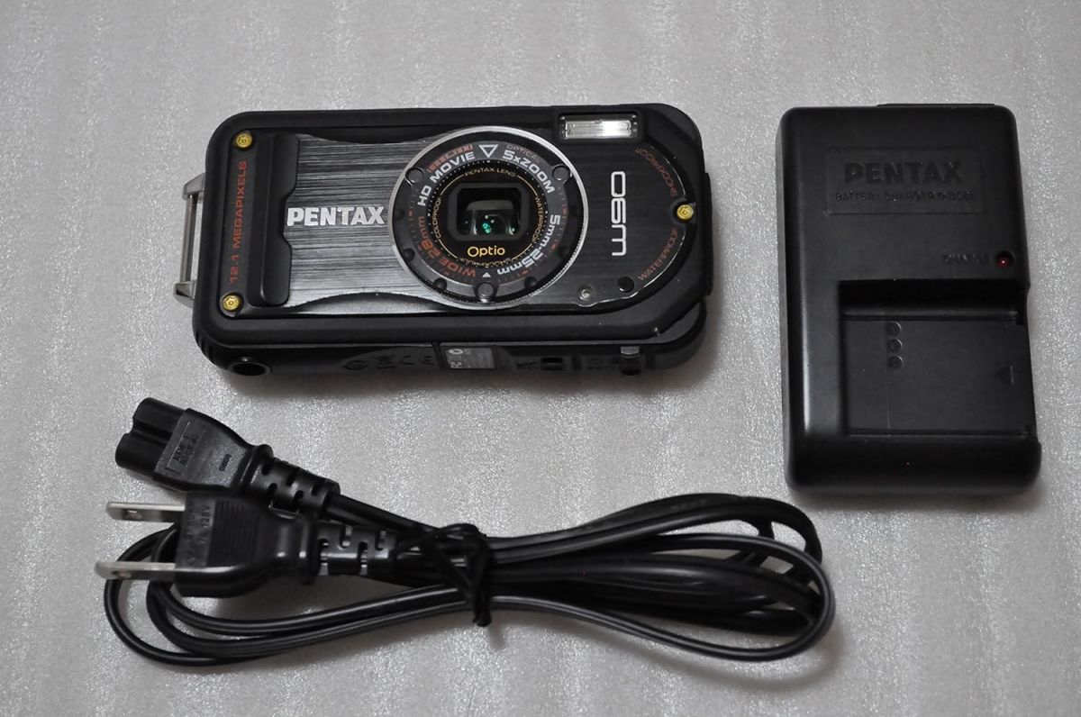 【中古】PENTAX 防水デジタルカメラ Optio W90 ブラック OPTIOW90B当店保証30日間 人気モデル 高画質 売れ筋｜京都LaVIE店