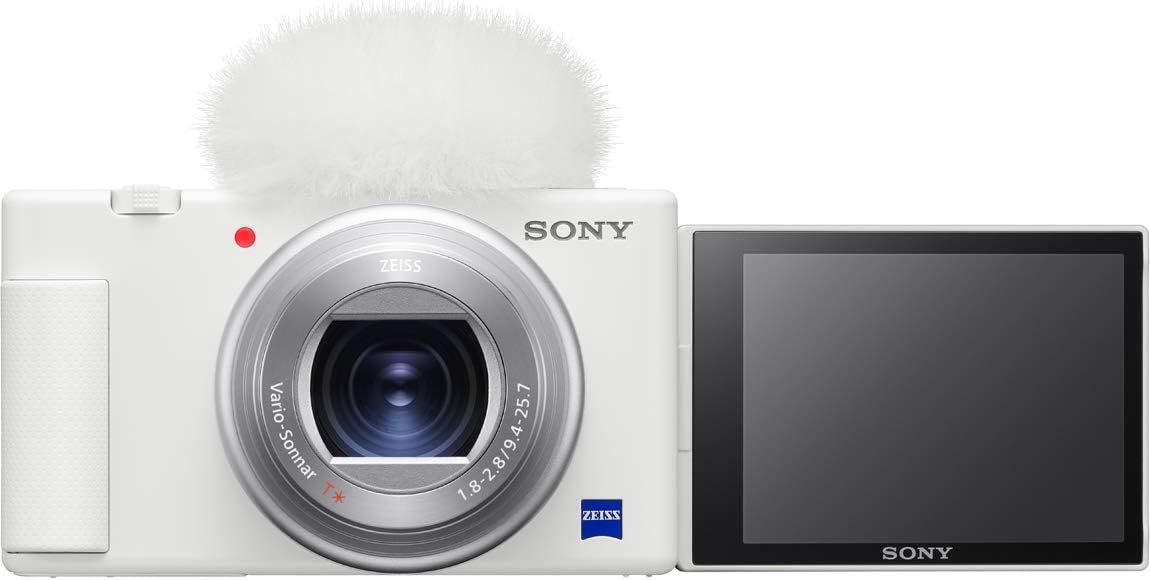 【中古】ソニー Vlog用写真機 VLOGCAM デジタル写真機 ZV-1 上半身 気流映写幕属する 24-70粍 F1.8-2.8 望遠レンズ 白いこと ZV-1 W当店引き受ける30昼日なか 一般受け模範例 高画質 売れ筋
