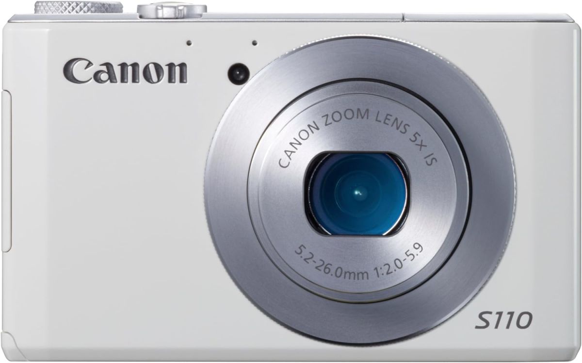 【中古】Canon デジタル写真機 PowerShot S110 約1210万絵素 F2.0 光学5倍望遠レンズ 白いこと PSS110(WH)当店引き受ける30昼日なか 一般受け模範例 高画質 売れ筋