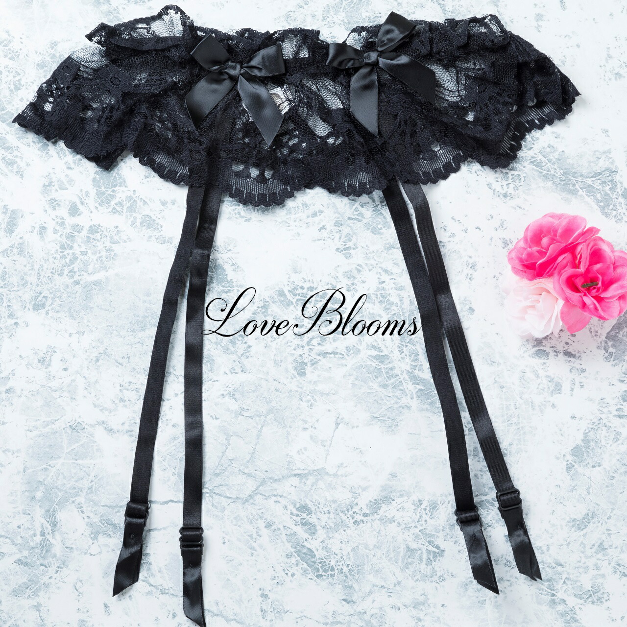 楽天市場】ガーターベルト セクシー レース 長さ調整可 ブラック L