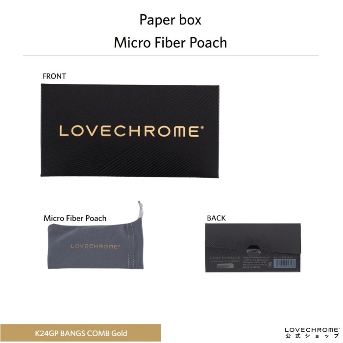 公式】ラブクロム K24GPバングスコーム ゴールド 折りたたみコーム