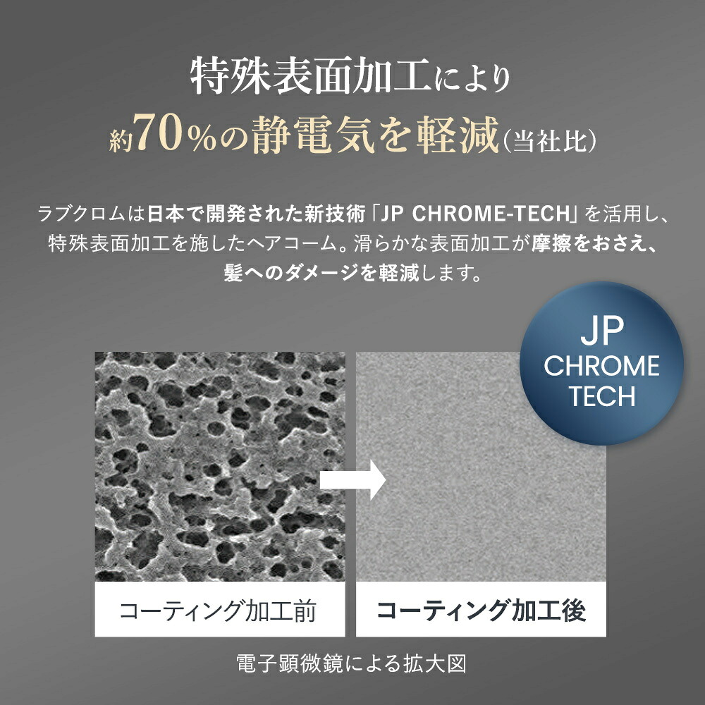 公式】 ラブクロム ヘアコーム (R)Fツキ シルバー くし コーム 櫛 クシ