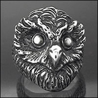 フクロウリング シルバーアクセサリー 送料無料 梟 スターリングシルバー 925 ar023