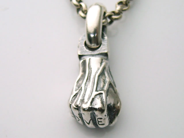 Fist pendant top with tattoo \